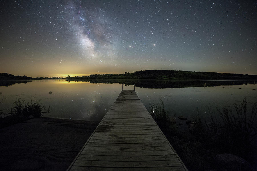 Night on the dock Photograph by Aaron J Groen