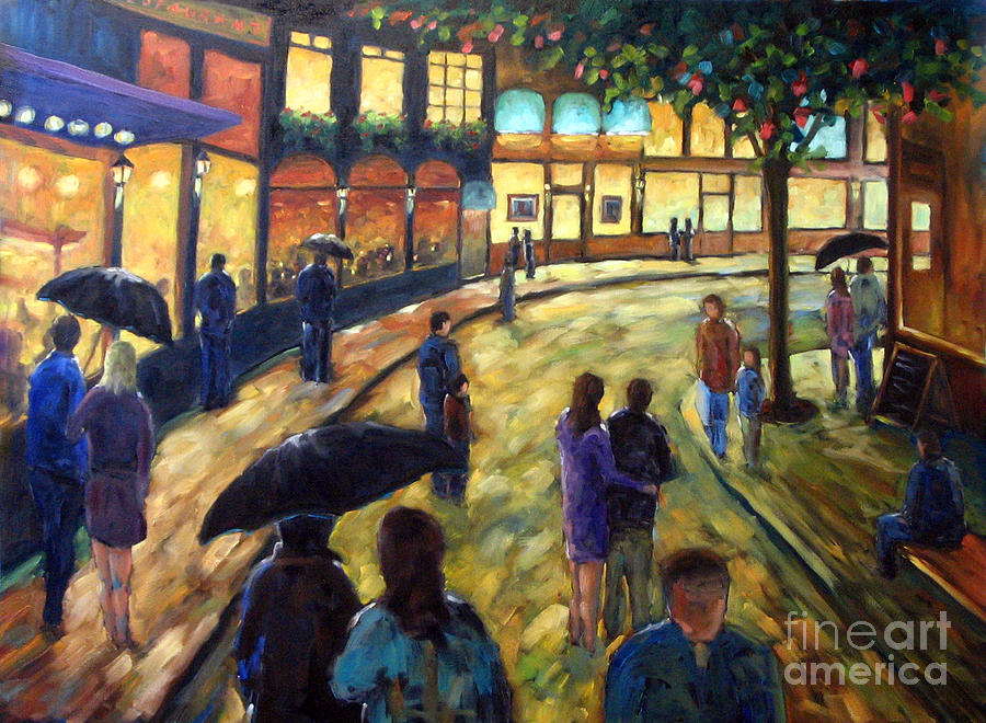 Night on the town Painting by Richard T Pranke
