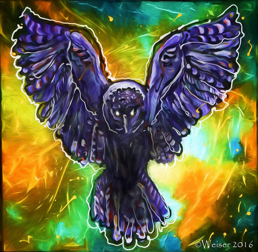 Night Owl Painting By Dennis Weiser Fine Art America   Night Owl Dennis Weiser 