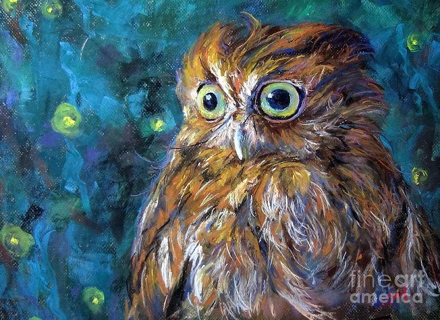 Night owl Painting by Jieming Wang