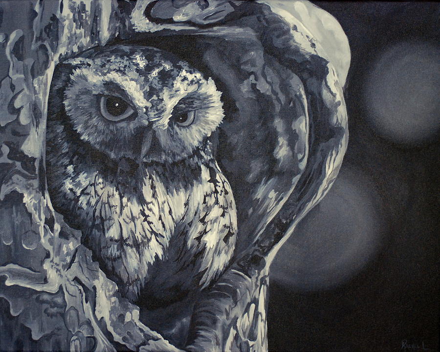 Night Owl Painting by Rachel Lawson