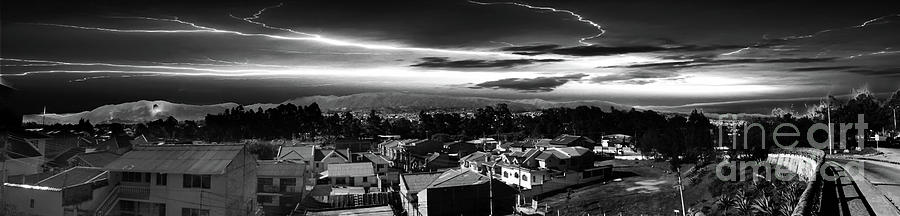 Night Panorama of Cuenca, Ecuador IV Photograph by Al Bourassa