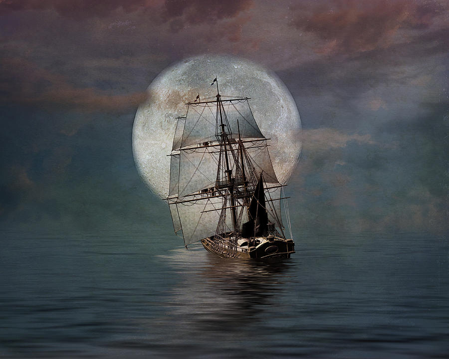 Ship Photograph - Night Passage by Stephen Warren