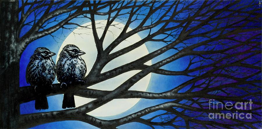Night Perch Painting by Michael Frank