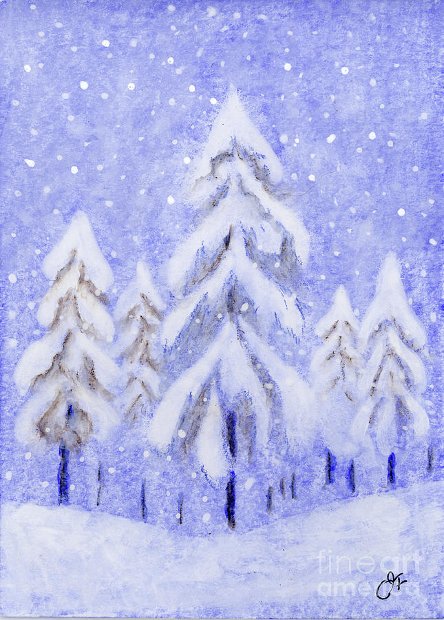 Night Pines Painting by Jackie Irwin