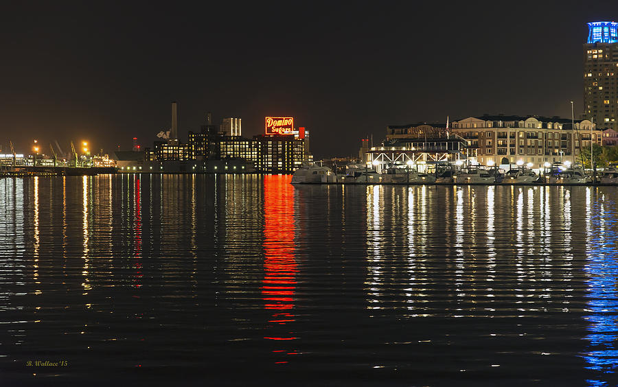 Baltimore Photograph - Night Reflections by Brian Wallace