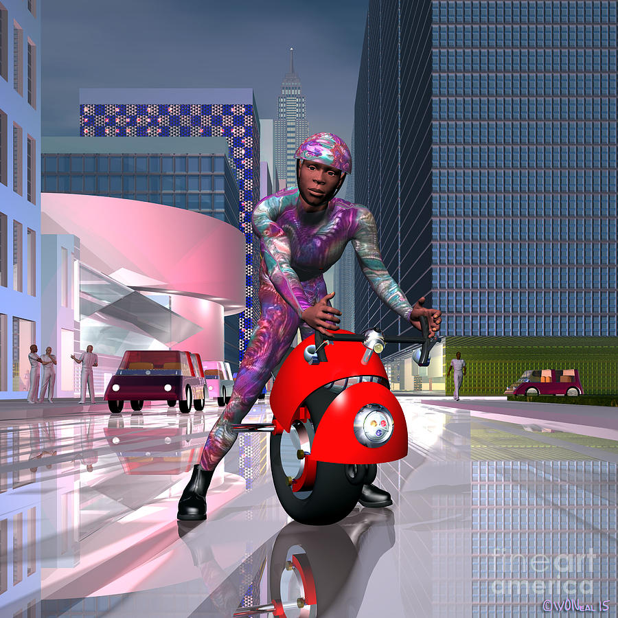 Car Digital Art - Night Rider by Walter Neal
