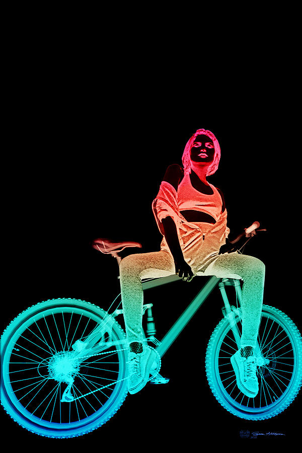 Night Rides - The Neon Ride No.2 Digital Art by Serge Averbukh