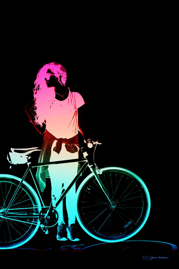 Night Rides - The Neon Ride No.3 Digital Art by Serge Averbukh
