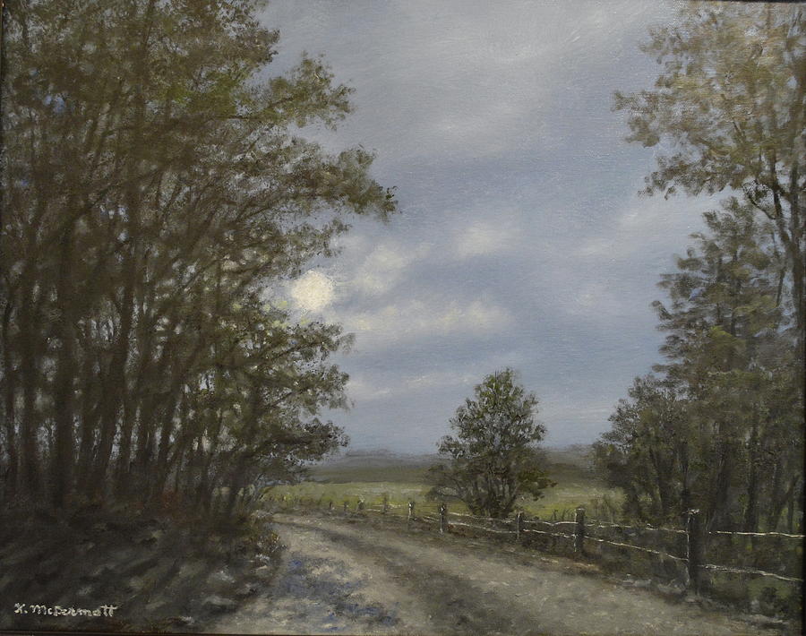 Night Road # 2 Painting by Kathleen McDermott