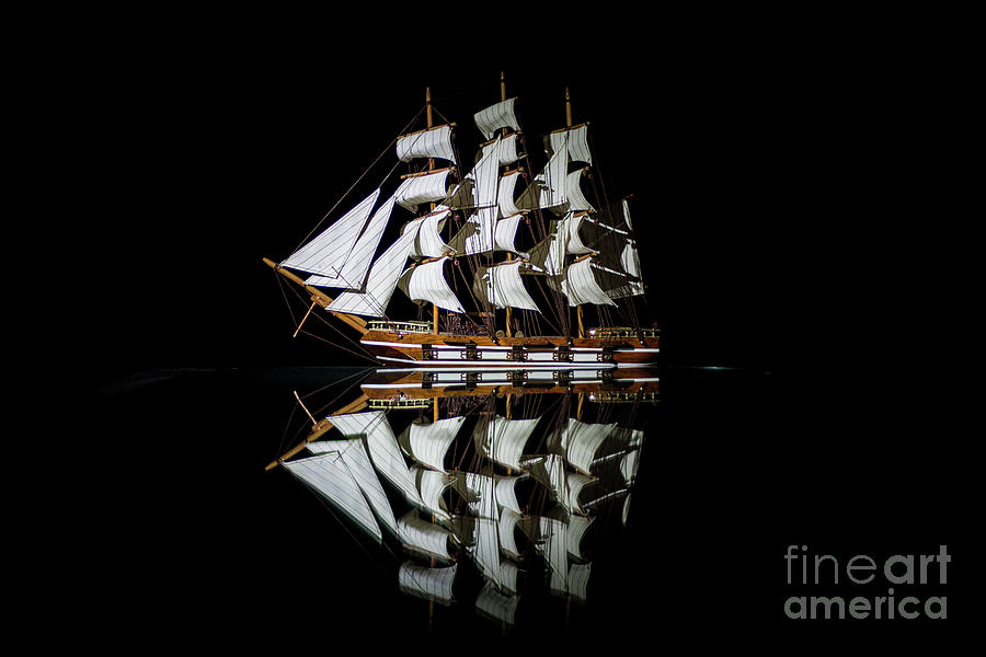 Canon Photograph - Night Sail by Caroline Jeanine Canon Photograph - Night Sail by Caroline Jeanine