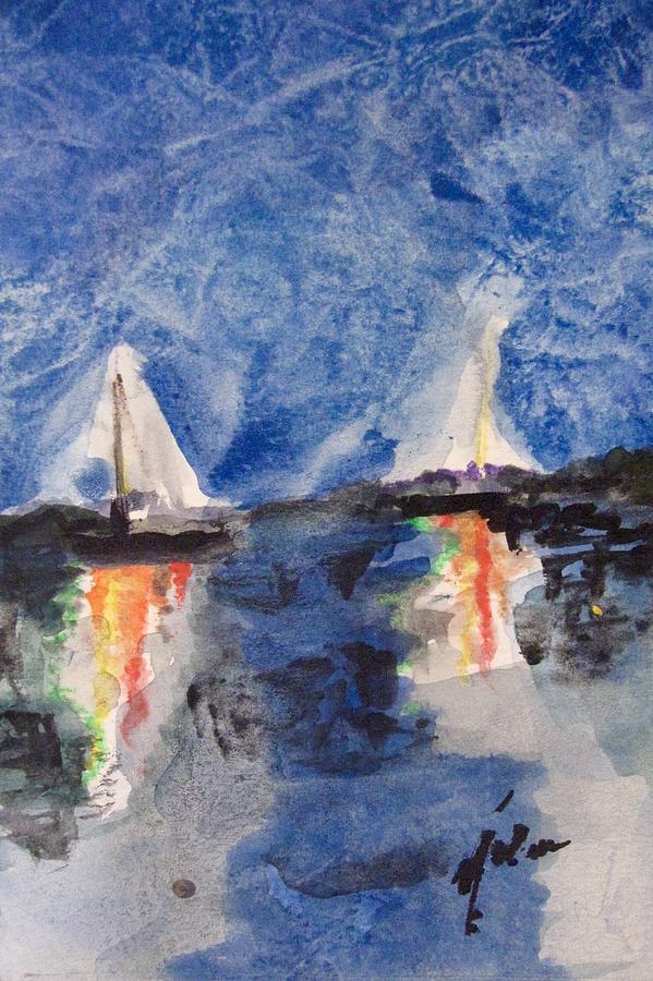 Night Sail  Painting by Melanie Stanton