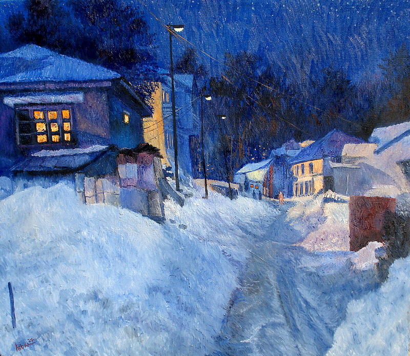 night scenery painting
