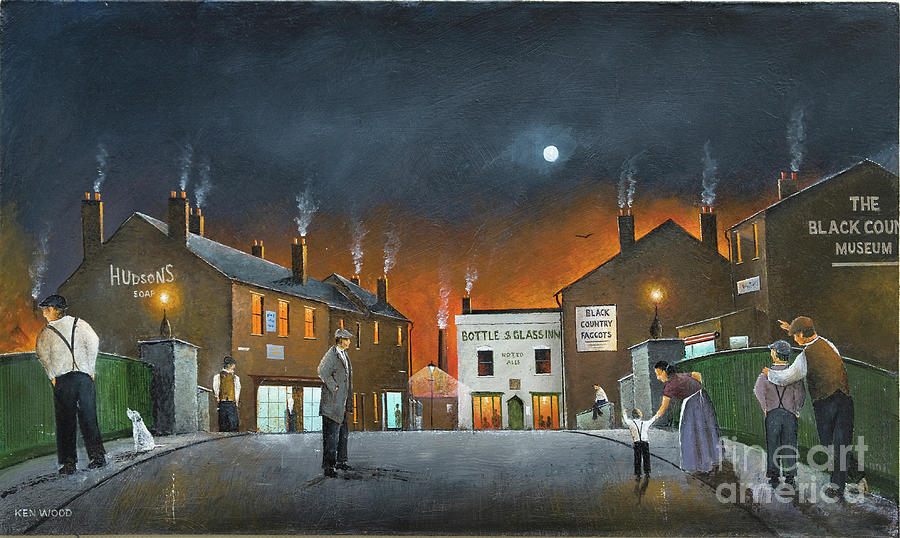 Night Scene At The Black Country Museum - England Painting by Ken Wood