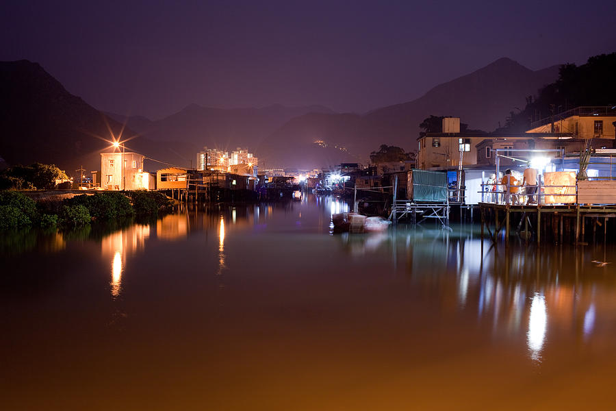 Cottage Photograph - Night Scene by Kam Chuen Dung