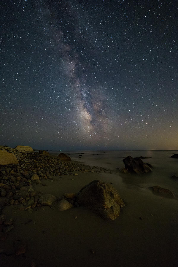 Night Seascape Photograph by Bryan Bzdula