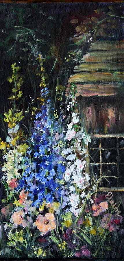 Floral Painting - Night Shack by Elaine Bailey