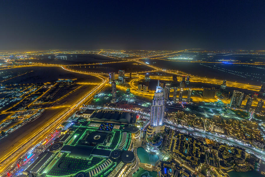 Architecture Photograph - Night Shot At Dubai by Ronni Santoso