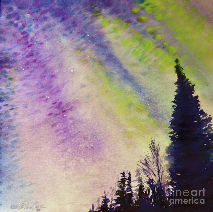 Night Sky Painting by Allison Ashton