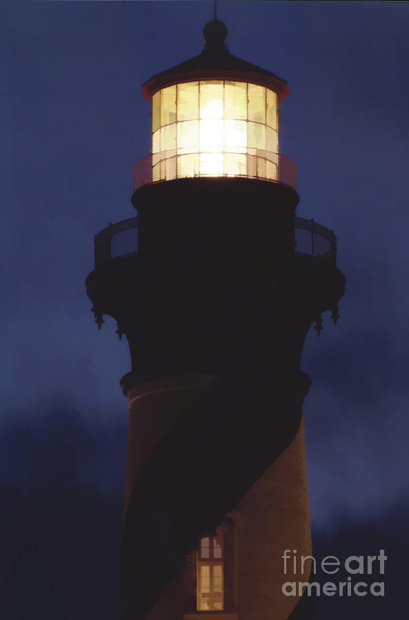 Night Sky Lighthouse Photograph by D Hackett