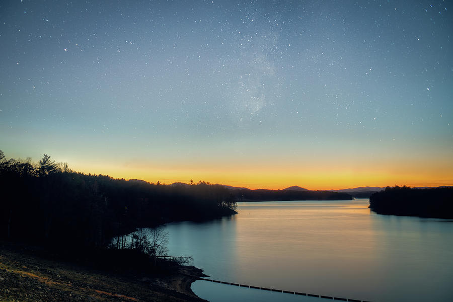 Night Sky over North Carolina Photograph by Ray Devlin