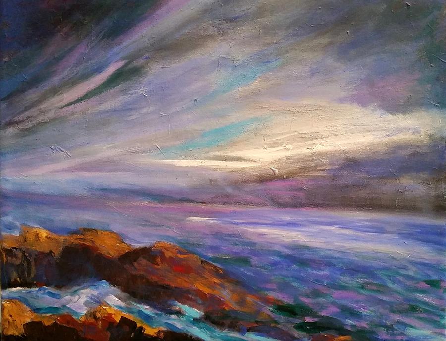 Night Sky Painting by Rosie Sherman