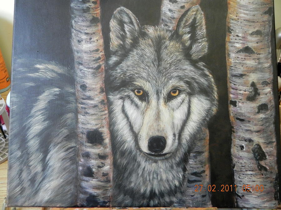 Night Stare Painting by Donna Morris | Fine Art America