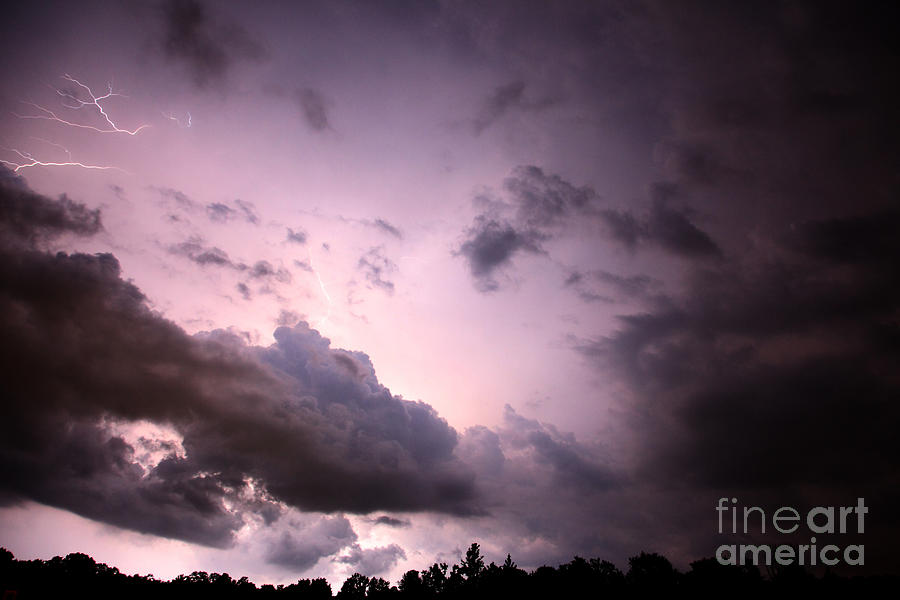 Lightning Photograph - Night storm by Amanda Barcon