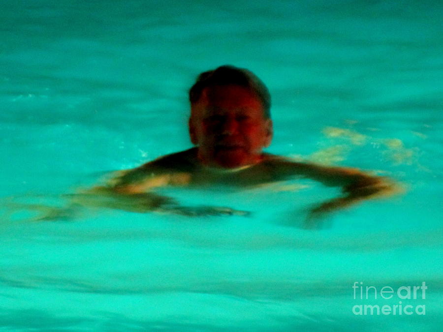Swim Photograph - Night Swim 1 by Randall Weidner