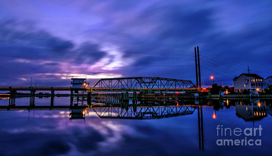 Night Swing Bridge Photograph by DJA Images