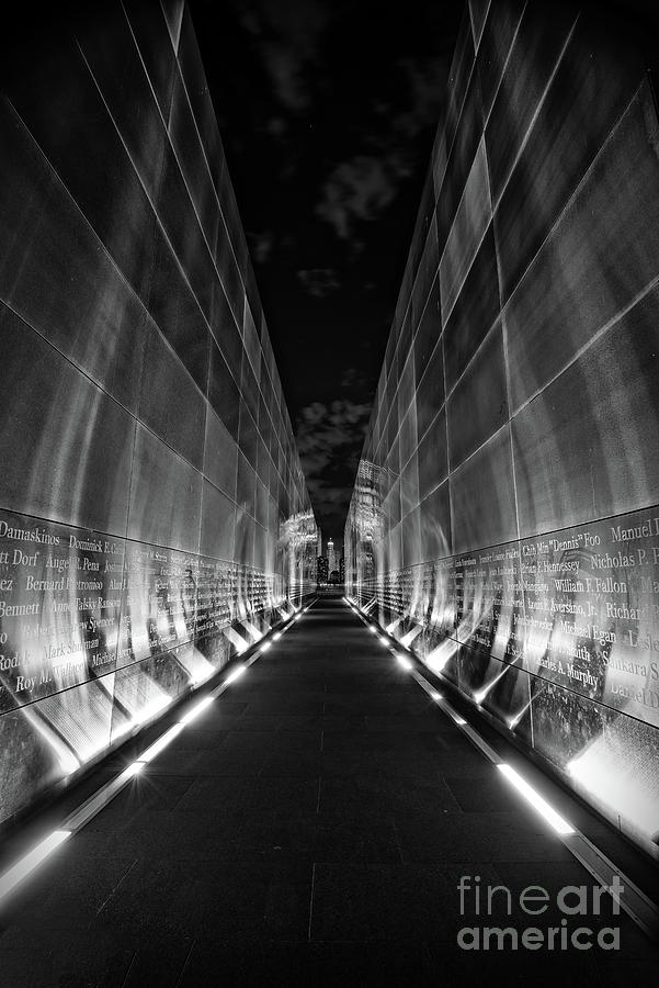 Night Time at Empty Sky Memorial Photograph by Nicki McManus