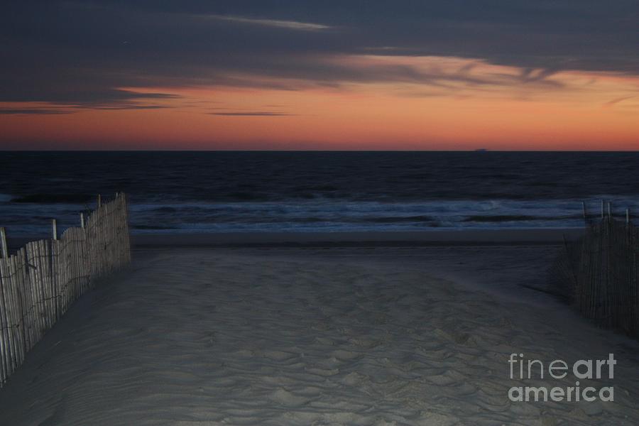 Sunset Photograph - Night Time Entrance To Long Beach by John Telfer