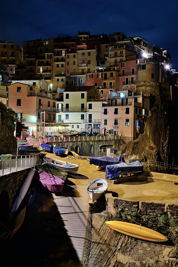 Night Time in Manarola Photograph by Frozen in Time Fine Art Photography