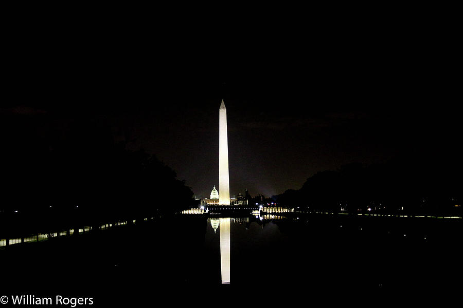 Night Time in Washington DC Photograph by William E Rogers - Pixels