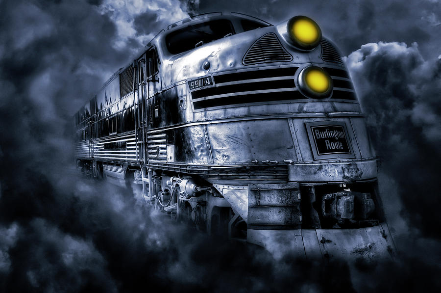 Black And White Photograph - Night Train by Robert Storost