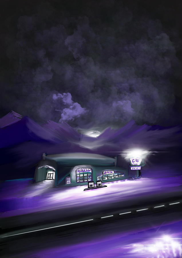 Night Travel Digital Art by Dick Bourgault