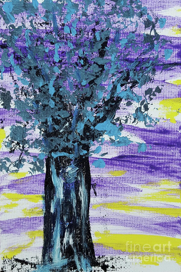 Night Tree With Jazz Painting by Alys Caviness-Gober
