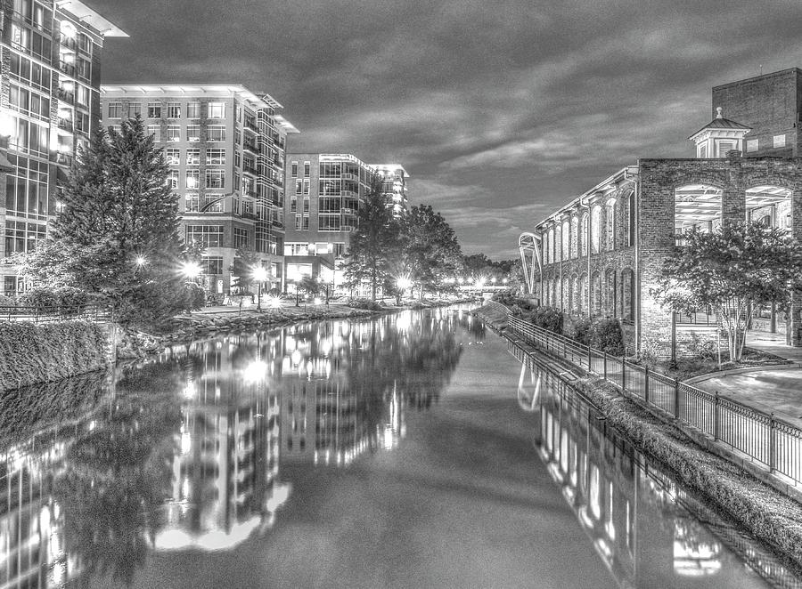 Night View from the Swamp Rabbit Bridge Photograph by Blaine Owens