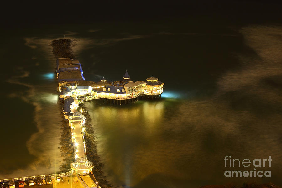 Night View of Rosa Nautica Restaurant Lima Photograph by James Brunker