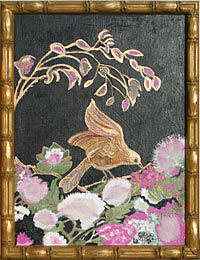 Flower Painting - Nightingale at Nightfest by Anne-elizabeth Whiteway