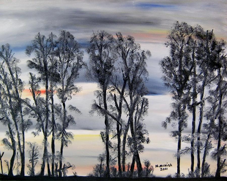 Nightfall approaching Painting by Marilyn McNish