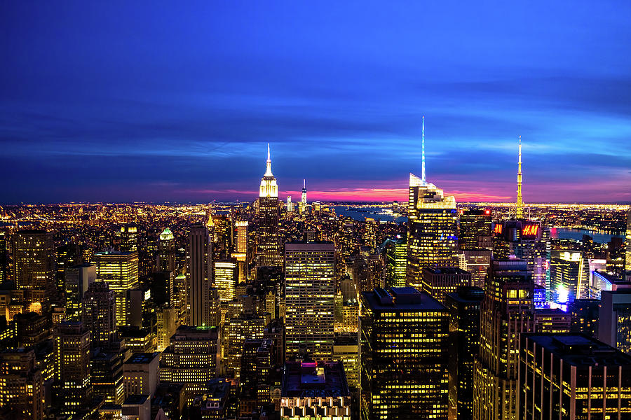 Nightfall New York City Photograph by Alex Louis - Fine Art America