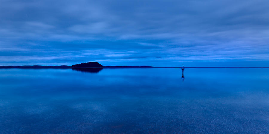 Night Photograph - Nightfall Over Lake Ballard by Julian Cook