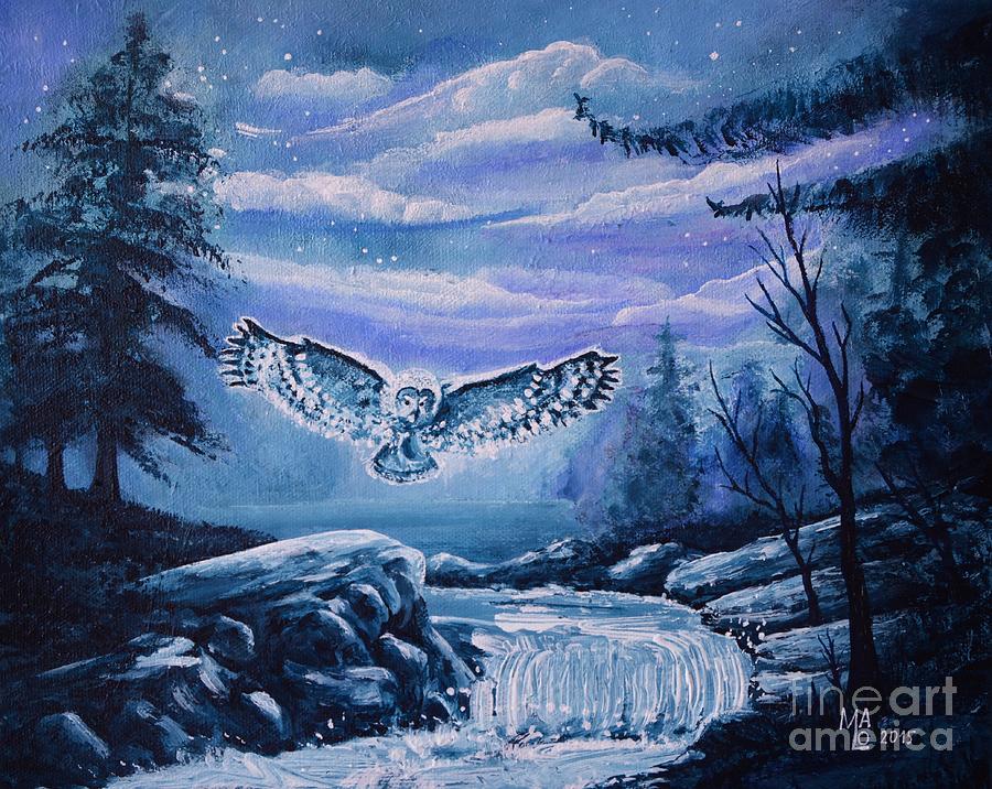 Nightflight Painting by Mario Lorenz alias MaLo Magic Blue | Fine Art ...