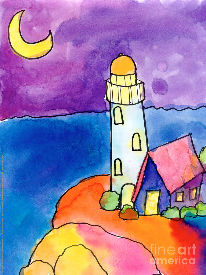 Nighthouse Painting by Michelle Malachowski Age Ten