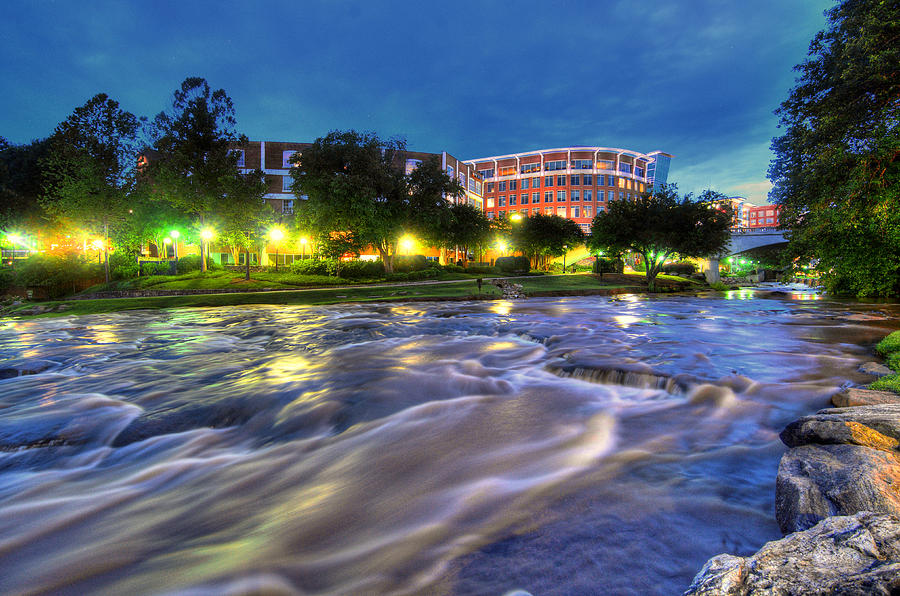 Nightlights on the River Photograph by Blaine Owens