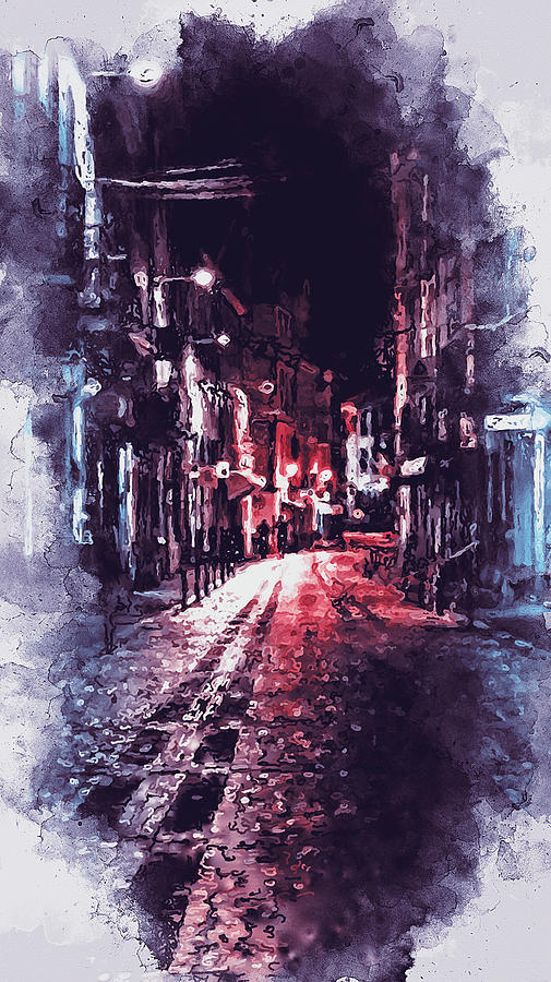 Nightlife - 01  Painting by AM FineArtPrints