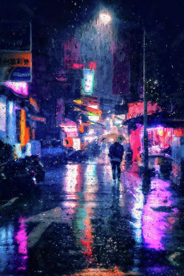 Nightlife - 05 Painting by AM FineArtPrints