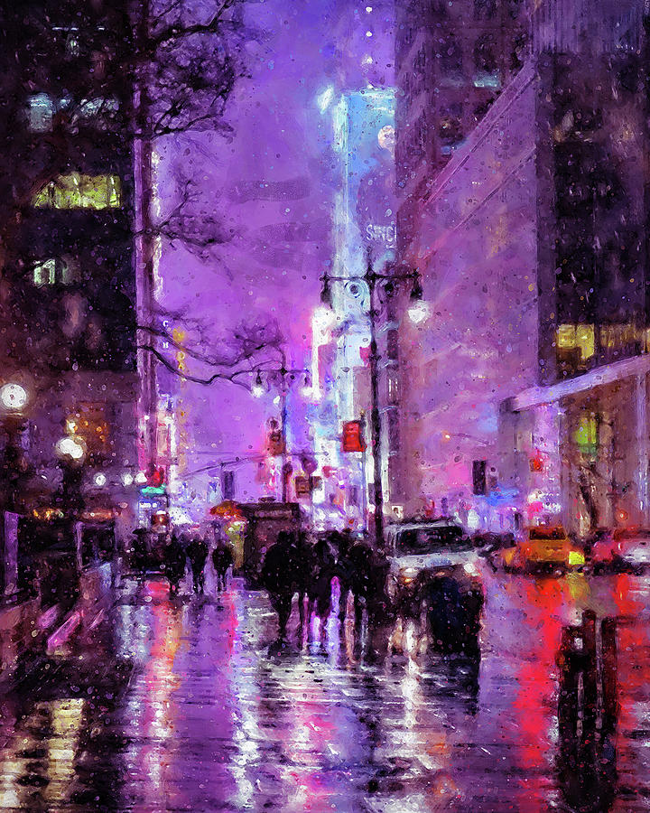 Nightlife - 06 Painting by AM FineArtPrints