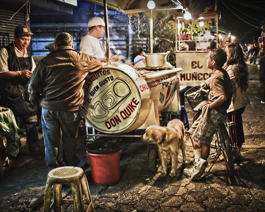 Lamp Photograph - Nightlife in Guatemala by Tatiana Travelways